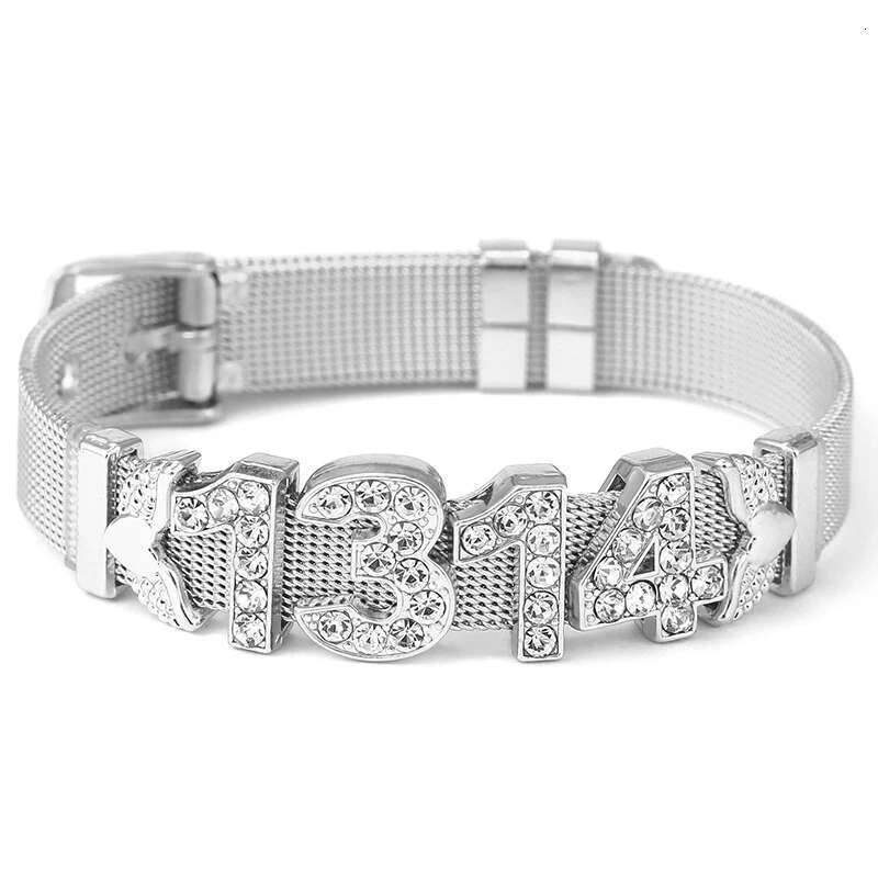 10mm Crystal Feather 1314 Beads Charm Bracelets DIY Mesh Keeper Bracelets Pulseras Mujer For Women Men Best Fashion Jewelry Gift