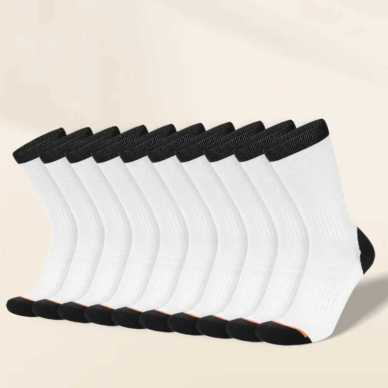 6/12 pairs of mens knitted work team socks odor resistant sweat resistant comfortable breathable suitable for daily wear as sports and leisure socks X