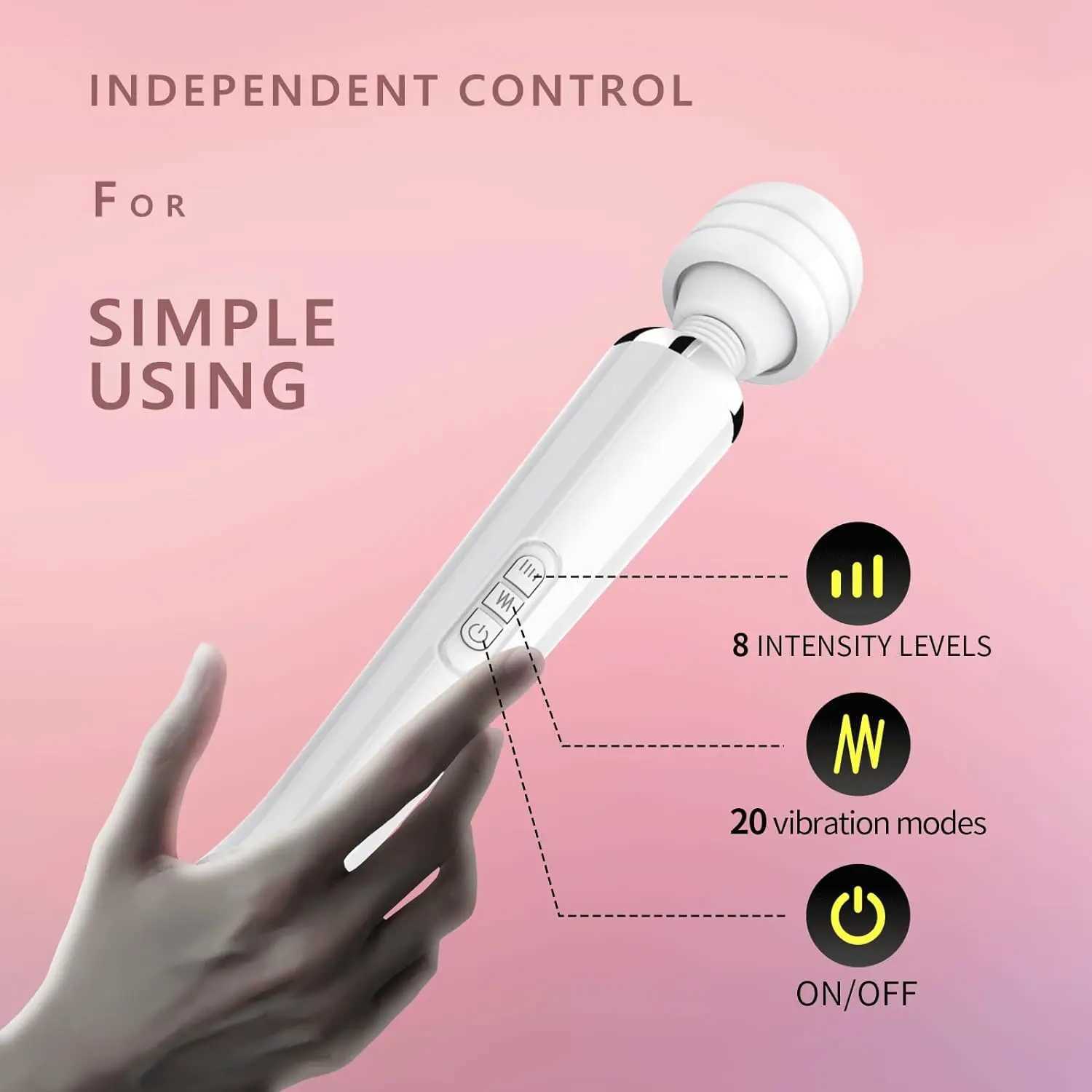 Powerful Dildo AV Vibrator Huge Magic Wand for Female Couples Body Massager Clitoris Stimulator Vibrator for Women Adult Sex Toy W250319
