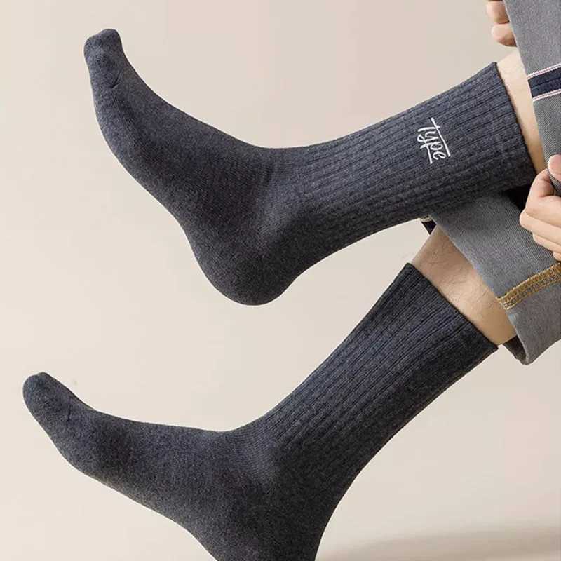 6 pairs of mens staff socks multi colored British pattern popular comfortable damp sweat absorbing X250319