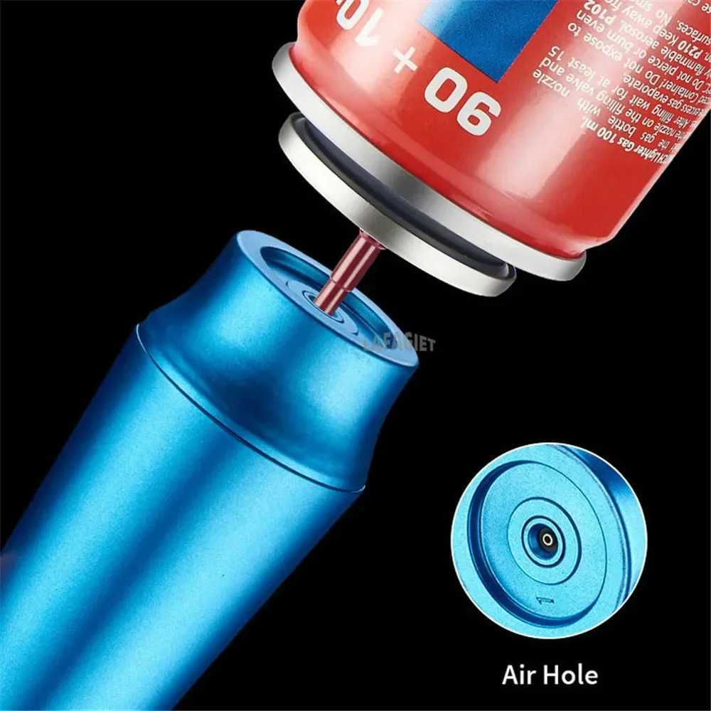 2 In 1 Windproof Turbo Gas Lighters Welding Torch Kitchen Cooking Baking Outdoor BBQ Adjustable Jet Flame Gun Cigar LightersC250318