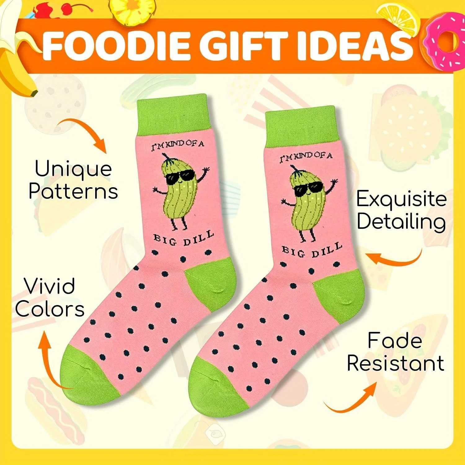 1 pair of happy and interesting personalities novel and fashionable vegetables bitter melon interesting socks gift ideas X250319