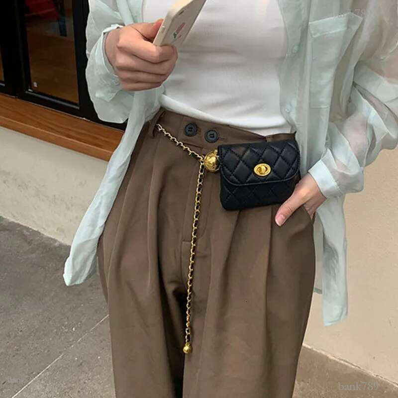 Belts Women Metal Belt Chain With Mini Bag Luxury Designer Brand Waist Strap Lady Girl Dress Jeans Trousers Decorative Accessories Gift
