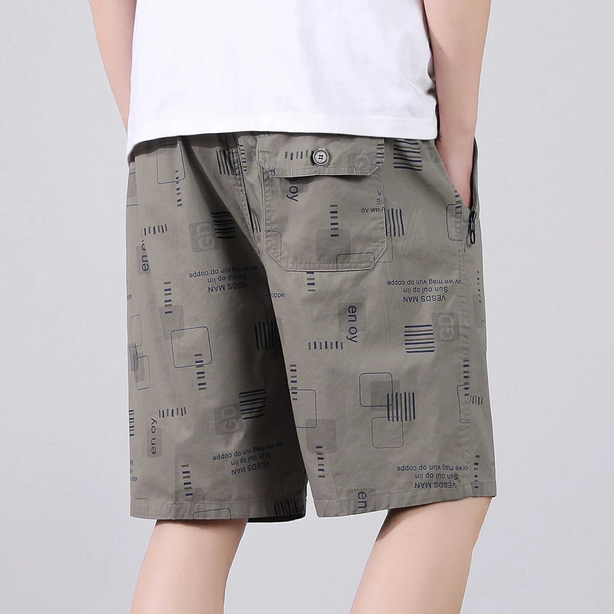 New Summer 100% Cotton Mens Shorts High Quality Casual Business Social Elastic Waist Mens Shorts 3-Color Beach Shorts W250319