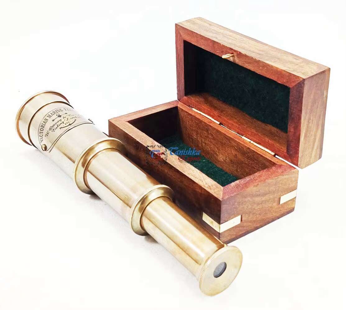 Victorian Marine London 1915 Engraved Telescope Christmas Pirates Spyglass Handheld Pirate Scope Boating Gift
