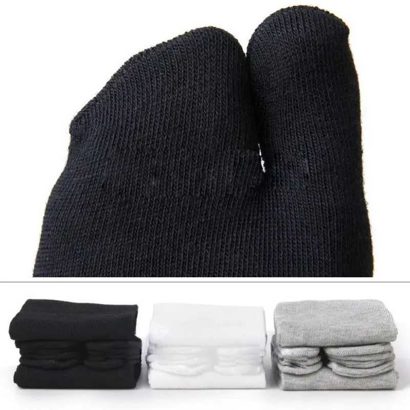 3 Pairs Japanese Unisex Fiber Two Finger Socks Flip Flop Sandals Split Toe Tabi Geta Socks X250319