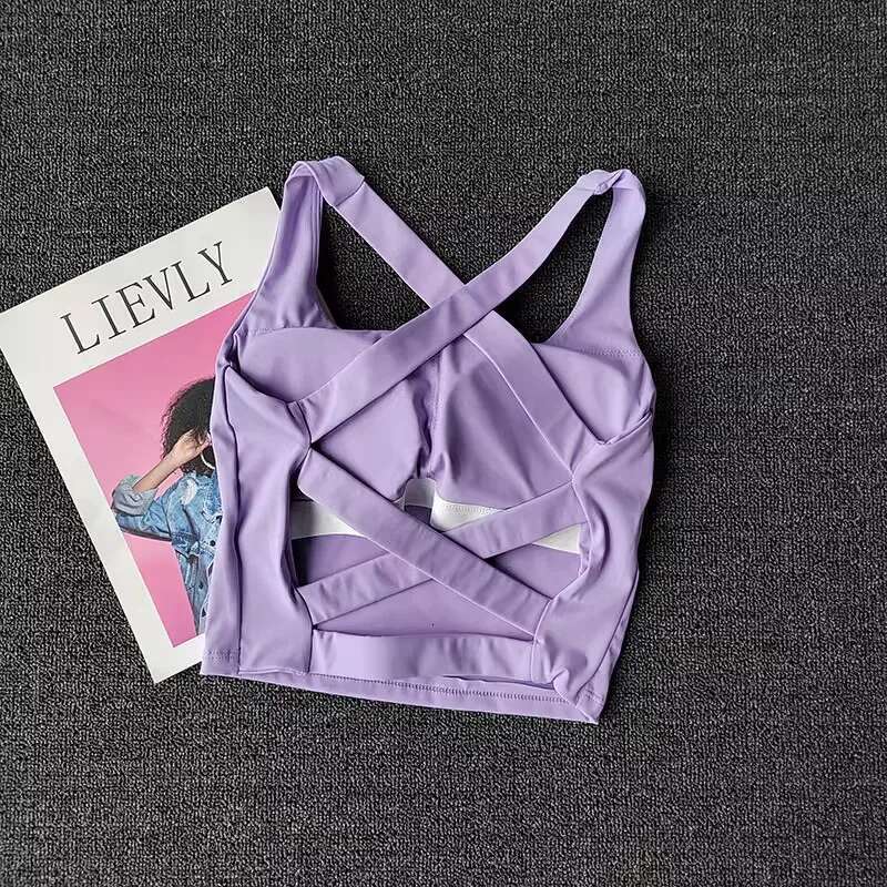 Sports Top Push Up Fiess Yoga Bra Underwear Sport Tops For Women Breathable Running Vest Bralette Gym Wear Female ddmySept
