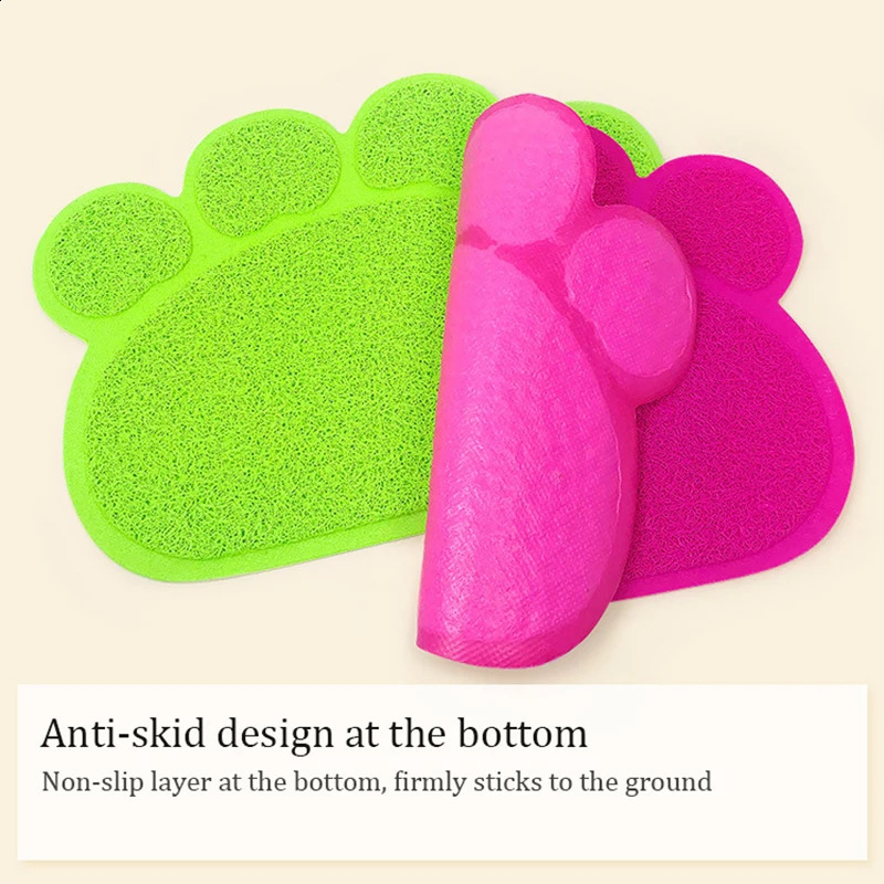 KOMMILIFE Silicone Pet Mat For CatS NonSlip Cat Bowl Pad Feeding Placemat Litter Accessories 250312
