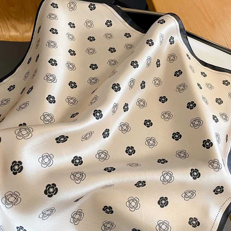 100% silk scarf small handle hair ribbon collar Fem luxury brand design square 2023 X2503191