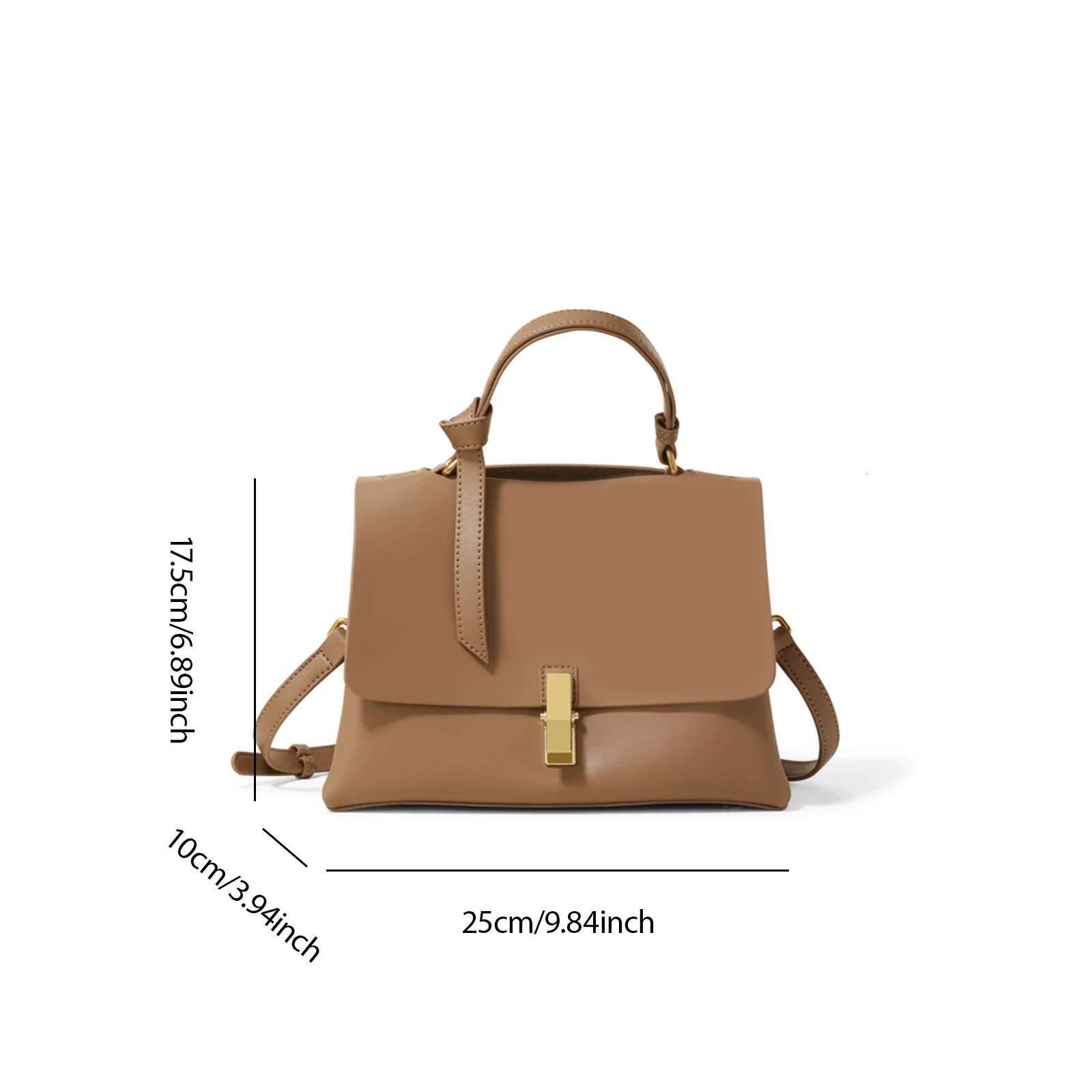 ITAMOOD Retro Genuine Leather Women's Handbag, 2024 New Fashion Crossbody Bag, Large Capacity Shoulder Bag