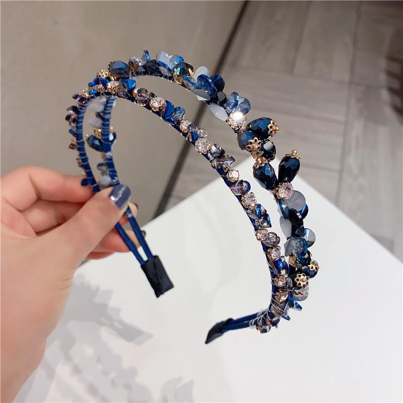 Luxury Double-Tier Sparkle Headband for Women - Chic Headbands with Diamante Embellishments