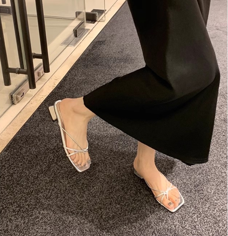 Fashion Women Heels Sexy Padlock High Sandals Thin Single Strap Metal Stiletto Slippers Heel Shoes 240723