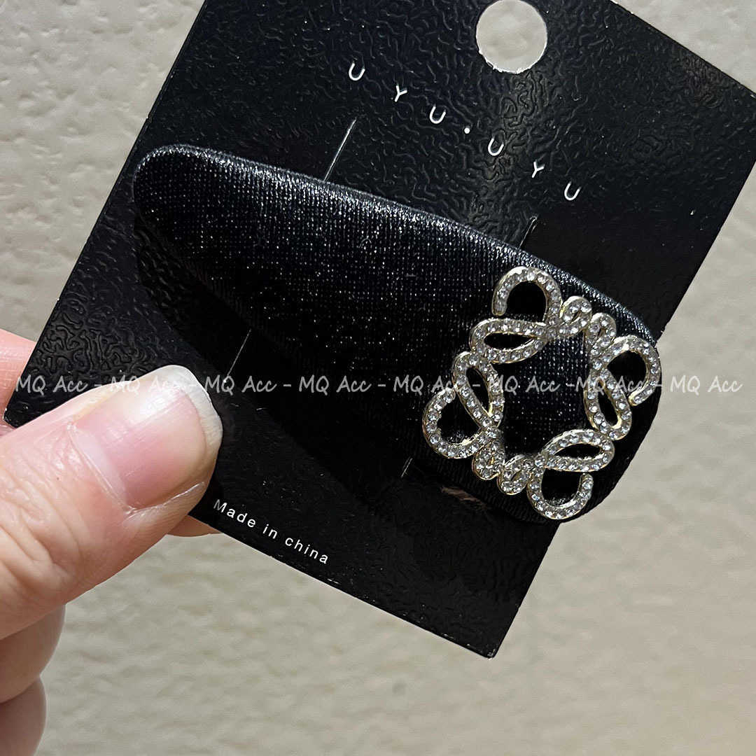 Hair Clips Barrettes Gangster Heiress Ins Hair Accessory Rhinestone Pearl Sweet Cool Clip Satin Bb Fashionable Side Notch H250318