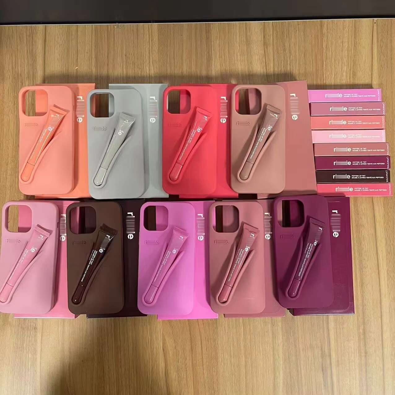 Lip Gloss Rhode Make up Lipstick Holder Silicone Mobile Cell Phone Cover Cases for iphone X 11 12 13 14 15 Pro Max