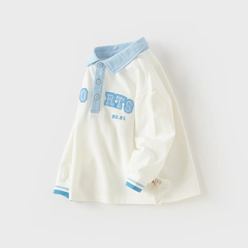 Dave Bella Spring Clothes Boys Baby Polo Shirt Children Long Sleeves Top Fashion Casual Cotton Cool Sport DB1248371 250319