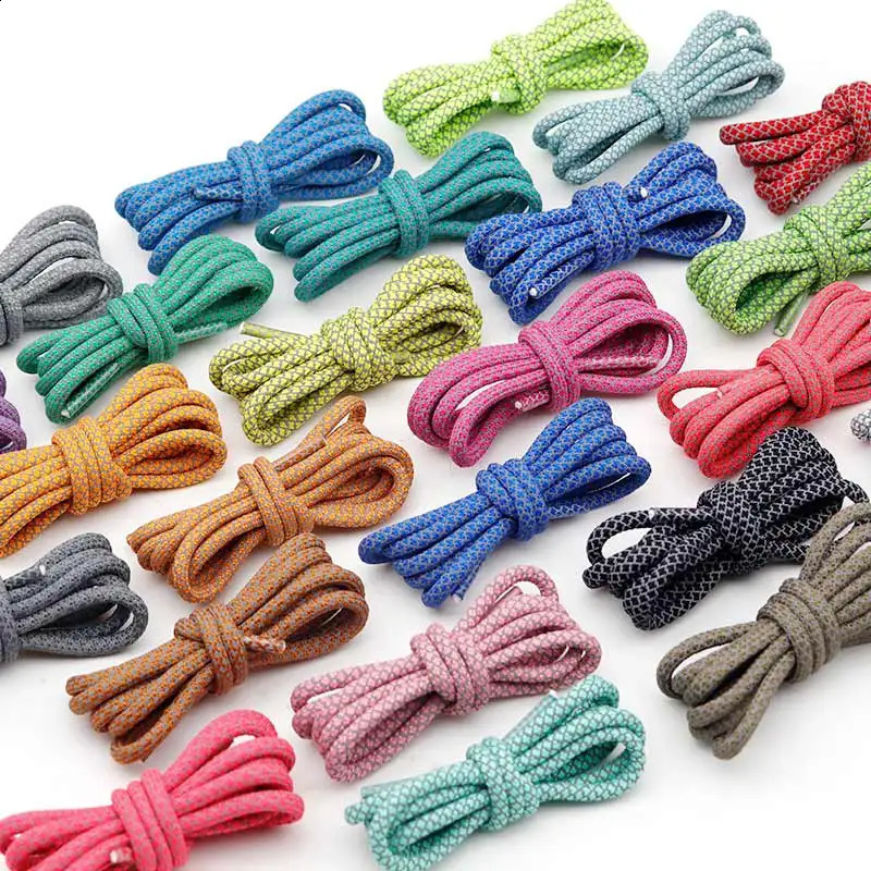 Coolstring 60-200CM Length Selectable Children Size Lacet 4.5MM Light Reflective Rope Kids Fashion Shoe Accessory Wholesale 250319