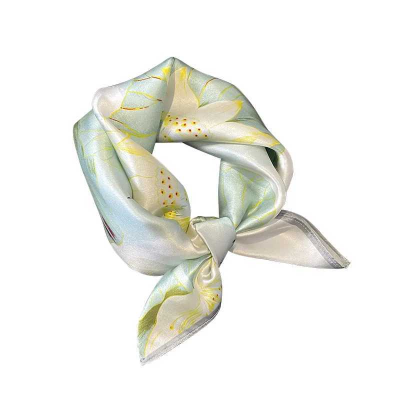100% Silk Scarf Wen Kerchief Mberry Luxury Spring Square Fashion Print Foard Fem Lady Shawl Wraps Hijab Bandana Scarves X250319