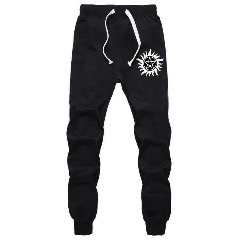 Students Casual Pants Summer Fashion Sports Breathable Pants Anime Supernatural Print Long Pants X250319