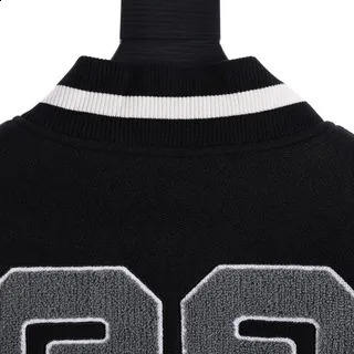 Mens Jacket Alphabet Printing Color Block Baseball Motorcycle Street Leather 250317