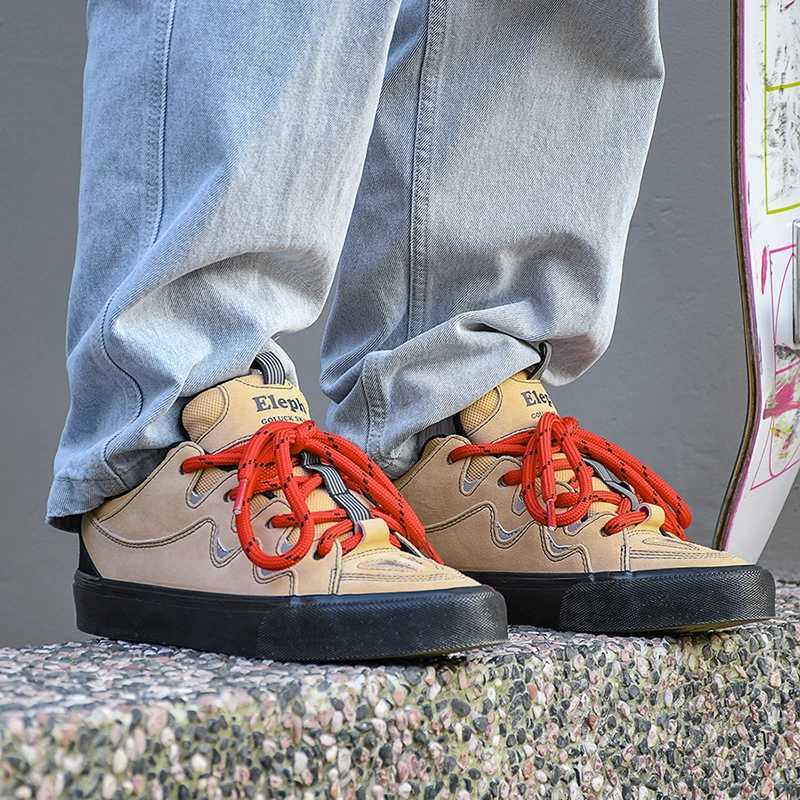 Joiints Brown Fluffy Sneakers Professional Skateboarding Shoes Fi Mens Sneakers Cfortable Cushi Anti slip Sneakers Y250318
