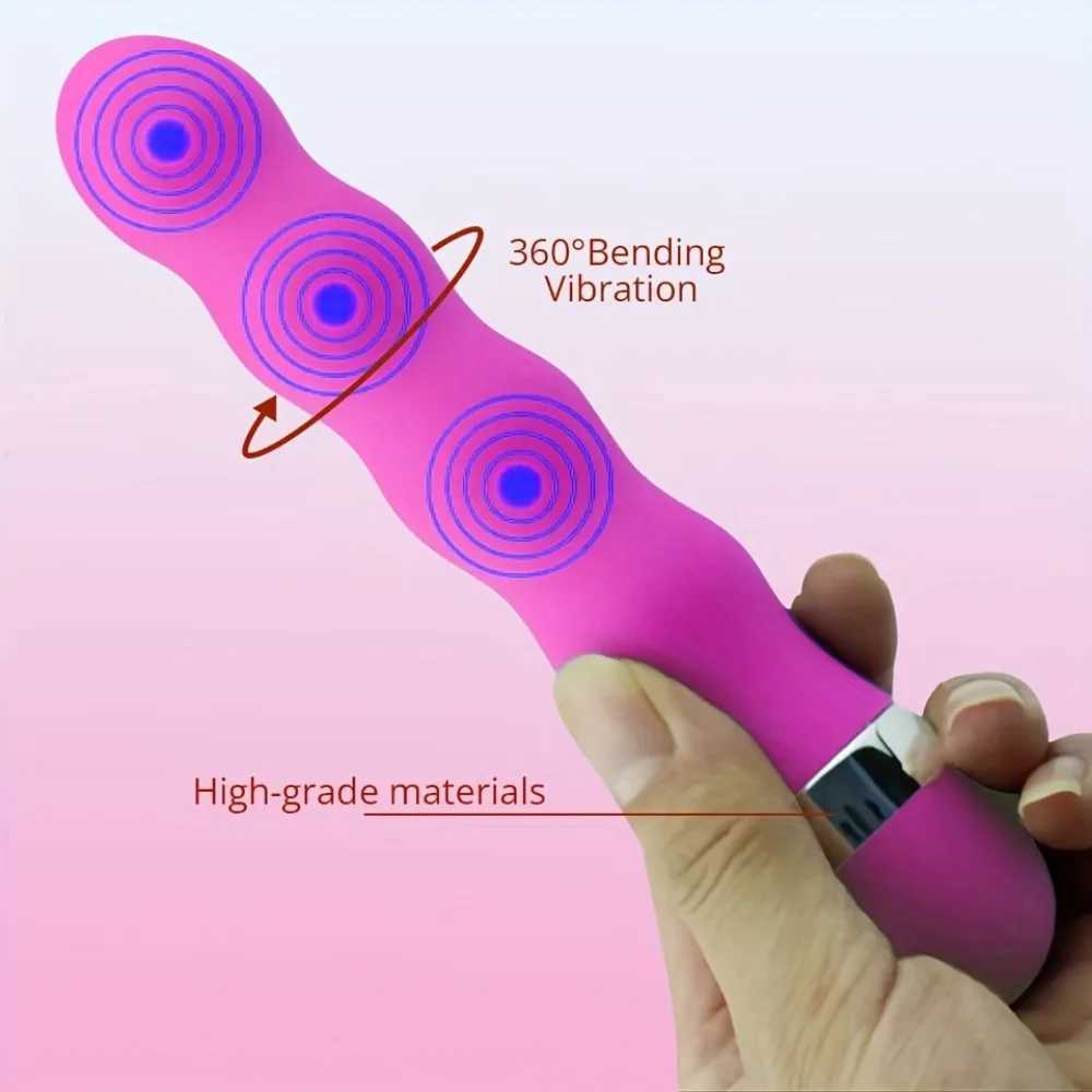 Female Masturbation Stick Mini AV G-spot Massage Vibrator Silicone Fake Penis Female Vaginal Vibration Sex Toy Sex Shop Intimate W250319