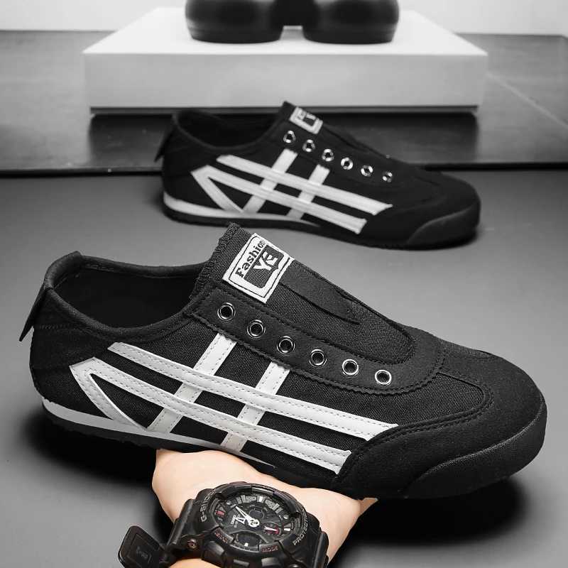 Classic Canvas Men Casual Sport Shoes Fashion Male Breathable Walking Sneakers Lightweight Slip on Men Tennis Shoes Couple Flats Z250319