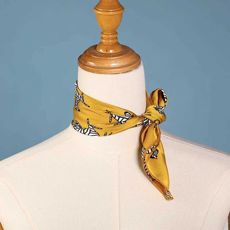 Square Silk Scarf 2023 Fashion Silk Satin Printed Scarf Wen Scarf Kerchief Fem Bandana Shawl Accessories X250319