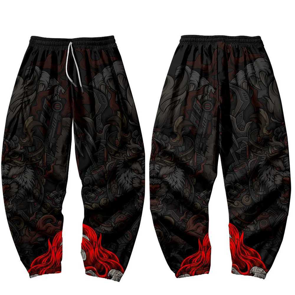 Japanese Style Anime Sweatpants Men Multi Pocket Long Cargo Pant Harajuku Jogger Trousers Streetwear Pants Plus Size 4XL 5XL 6XL X250319
