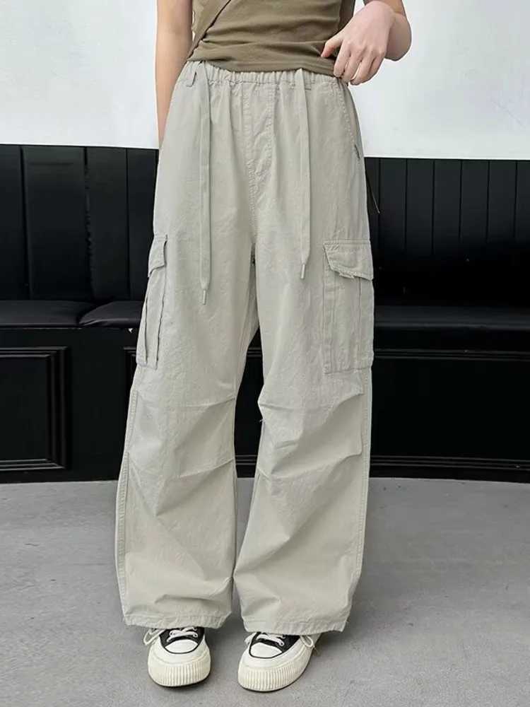 Girls Summer Pants Thin New Childrens Work Pants Spring And Autumn Girls Long Pants Big Children Wide Leg PantsT250318