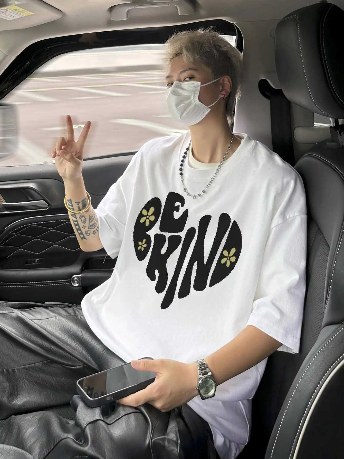 Letter Graphic Mens Casual Crew Collar T-shirt Fashion Short Sleeve T-shirt Summer High Quality Cotton Clothing Mens TopT250318