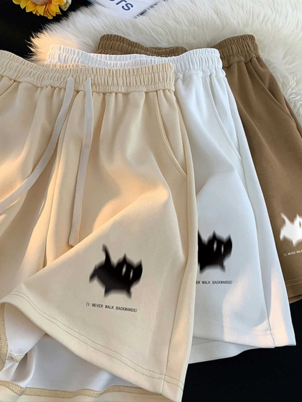 100% pure cotton high-quality hot selling shorts mens Gaussian fuzzy horror cat print shorts couple basketball shorts UNISEX W250319