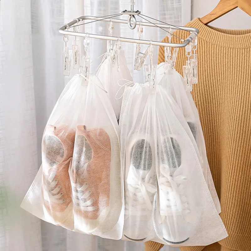 102030 piece shoe cover nonwoven fabric dustproof brushed transparent storage bag travel dry protection 250318