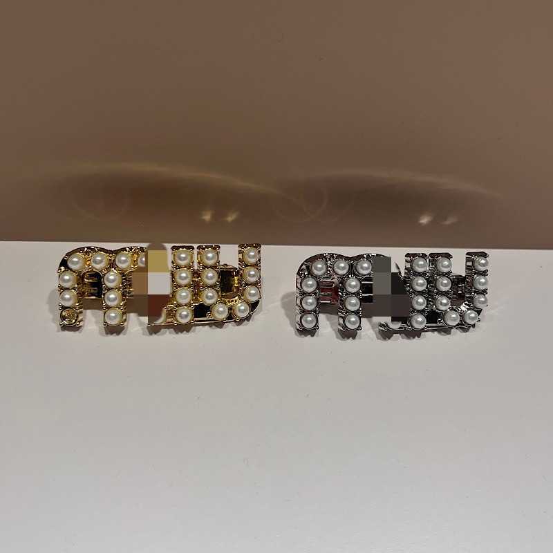 Hair Clips Barrettes 2024 New Rhinestone Bead Spring Clip High-end and Niche Design Fashionable Bangs Broken Hair Accessory H250318