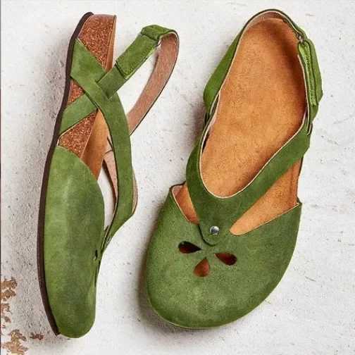 New Arrival Womens Sandals Summer Womens Comfortable Ankle Hollow Round Toe Sandals Womens Soft Beach Sole Womens Large Size T250318