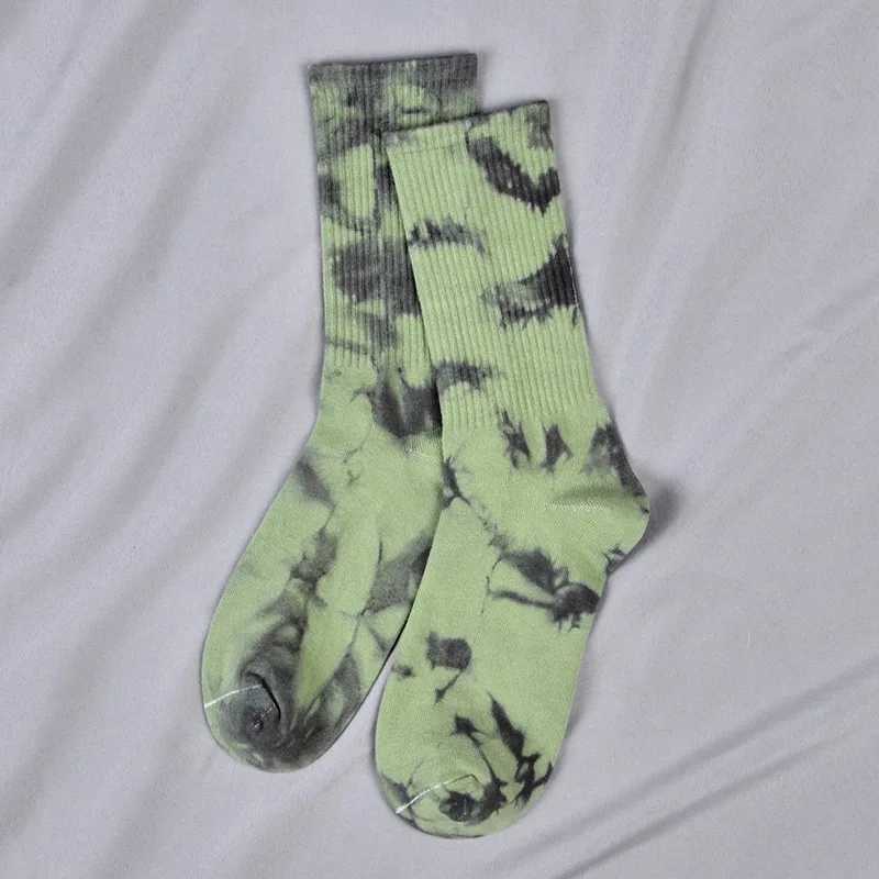 Tie-dye Socks Men and Women Cotton Socks High-cut Ins Street Tide Socks European and American Skateboard Long Tube Couple Socks X250319