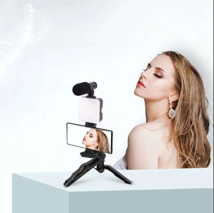 Newest LED Light Microphone Selfie Stick Octopus Tripod Video Kit for Phone & Camera Photography