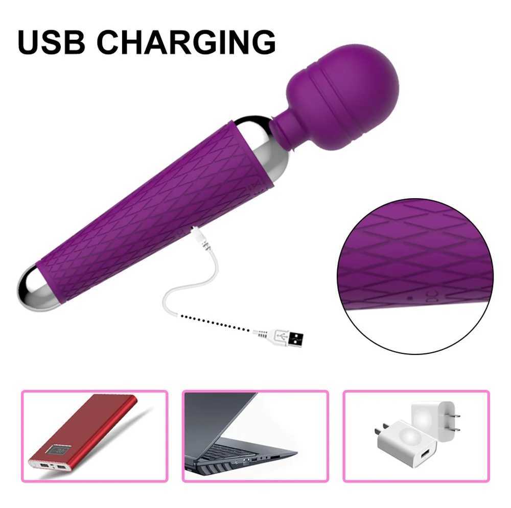 Wireless Dildos AV Vibrator Magic Wand for Women Clitoris Stimulator USB Rechargeable Massager Goods Sex Toys for Adults 18 W250319