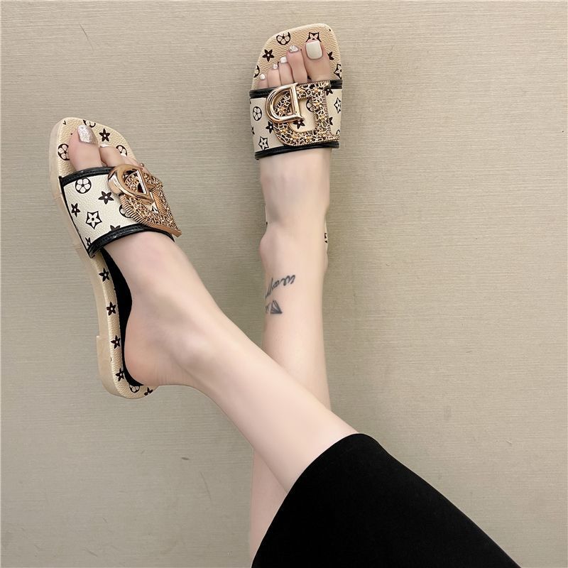 Free shipping designer slippers flat slides for womens sandals lady girl black fashion slipper outdoor shoes