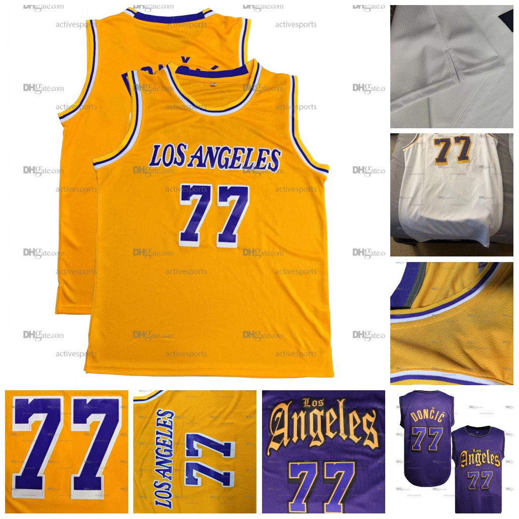 Custom 77 Doncic Basketball Jersey Finney-Smith Reaves Vincent Vanderbilt James Hachimura Stitched Name Number
