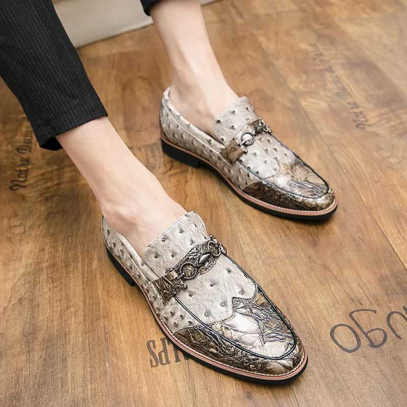 2024 Brand Elegant Mens Formal Shoes Designer Casual Dress Shoes Mens Wedding Luxury Social Shoes Mens Leather LoafersXJ250319