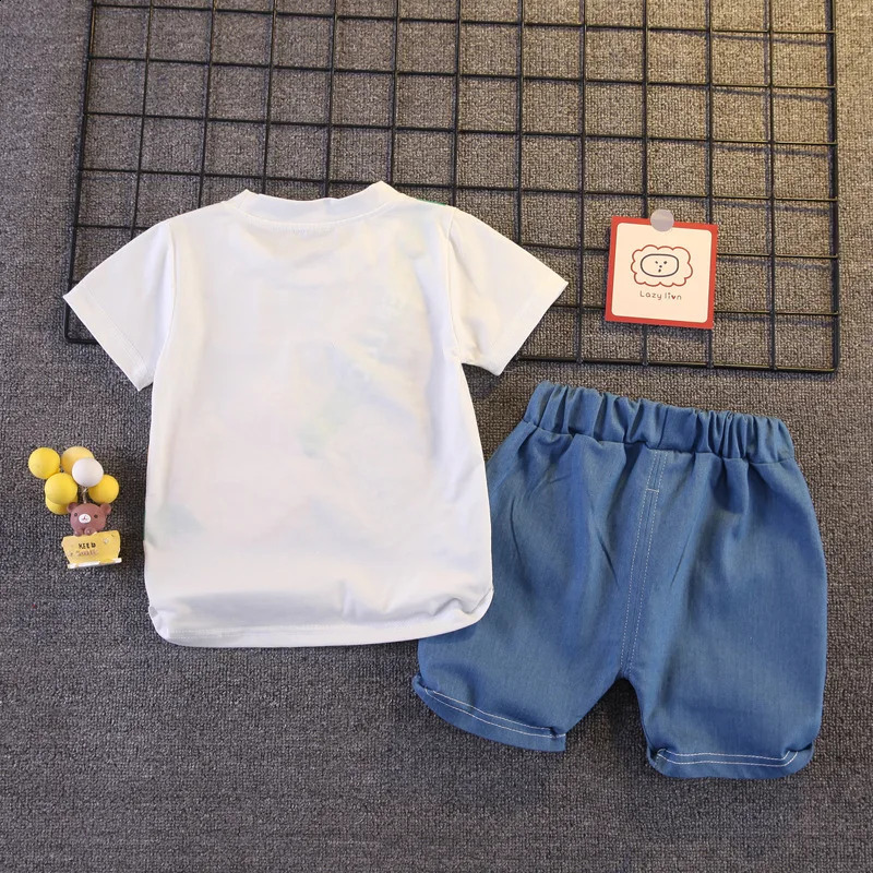 Summer Baby Boys Clothing Sets Cartoon Bear Cotton T-Shirt Shorts 2Pcs Suits for Baby Kids Tracksuits Infant Casual Outfits 250319