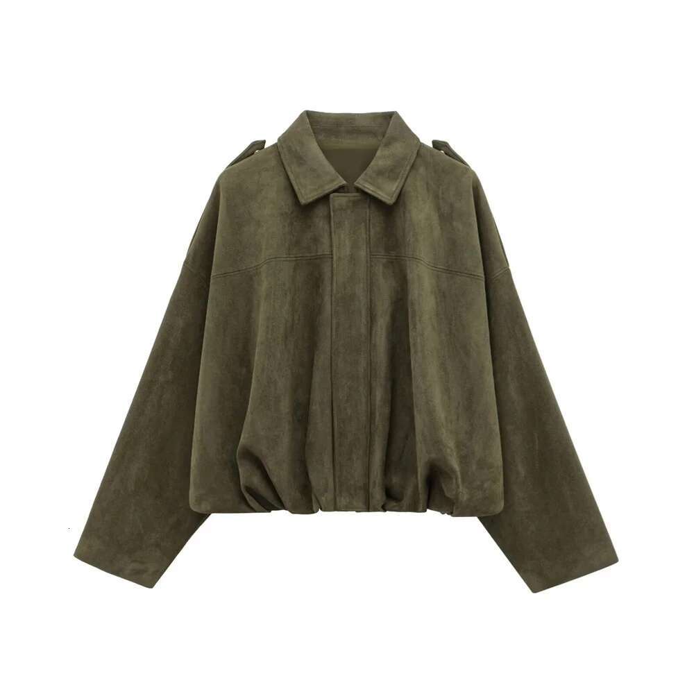 New Suede Texture Effect Pilot Jacket Decoration For Spring And Summer New Casual Women's Clothing