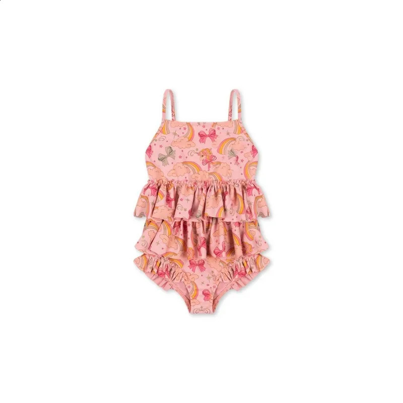 Girl Swimwears Pink Unicorn Baby Swimwear Kids Vacation Sunscreen Swimsuits Bikini Teen Swimsuit for Girls Bikinis Biquini 250319