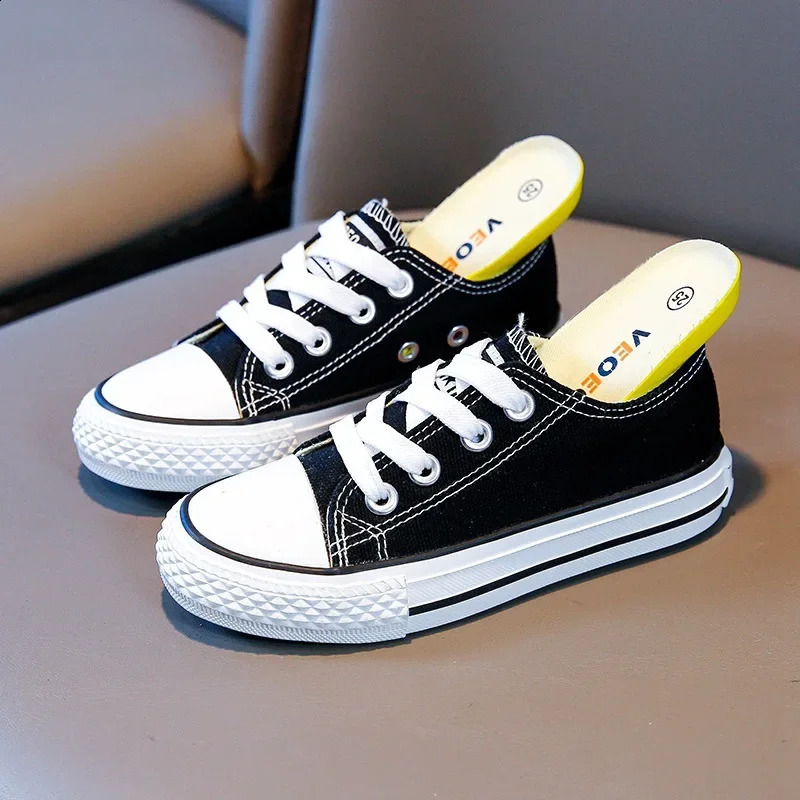 Children Canvas Shoes Boys Girls Low-top Sneakers Student Running Sports Shoes Kids Casual Sneakers Tennis Children Sneakers 250319