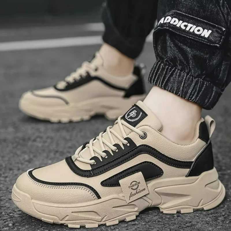 Fashion Mens Sneakers Platform Casual Shoes Lace Up Vulcanized Shoes Breathable Non Slip Men Shoes Outdoor Running Shoe Tenis Z250319