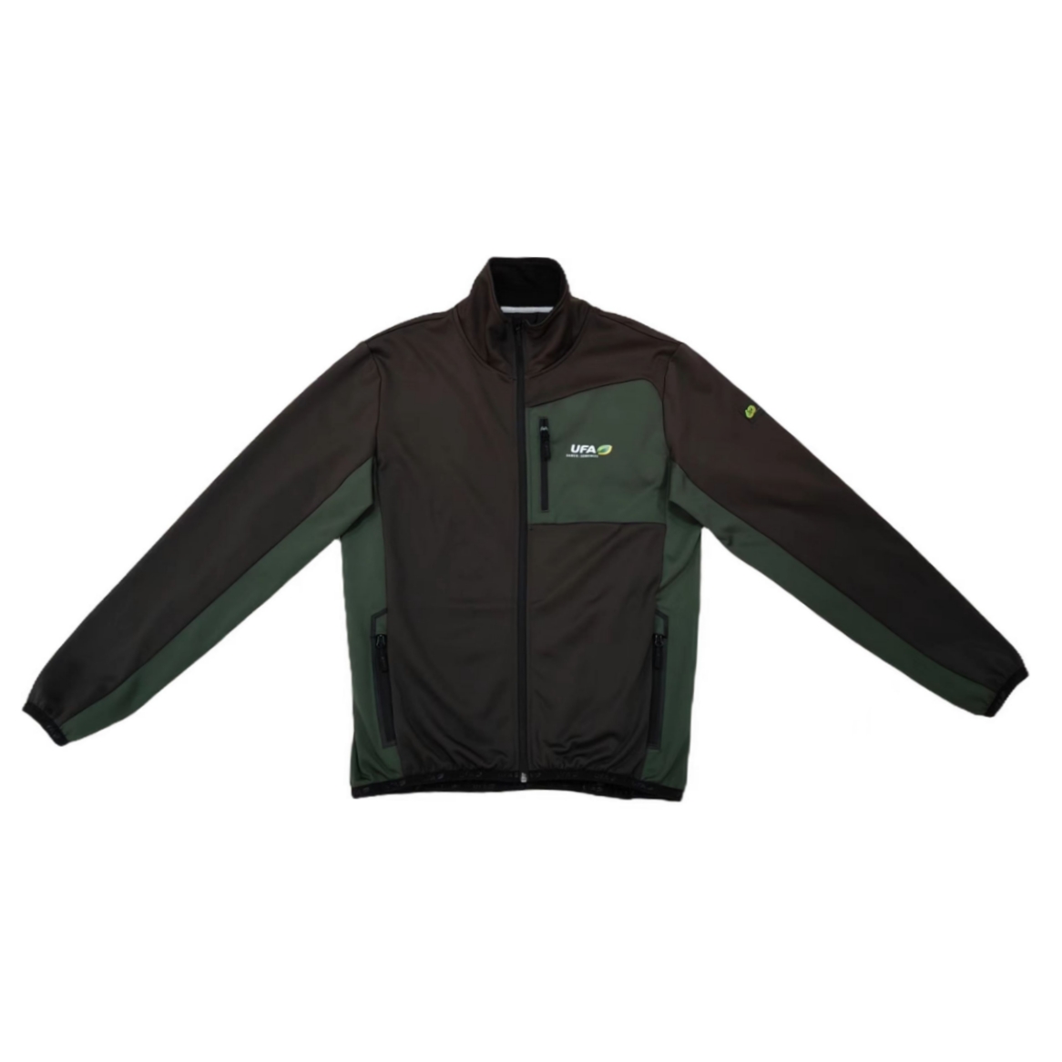 Mens' Black Track Jacket UFA Training Jacket Sportswear Football Team Active Suit Polar Fleece Lining Full Zip Closure