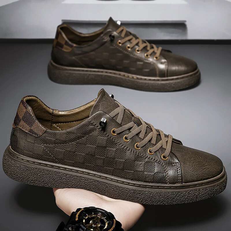 Fashion Basketball Sneakers Commuter Strap Thick Sole Wear Casual Men's Board Shoes