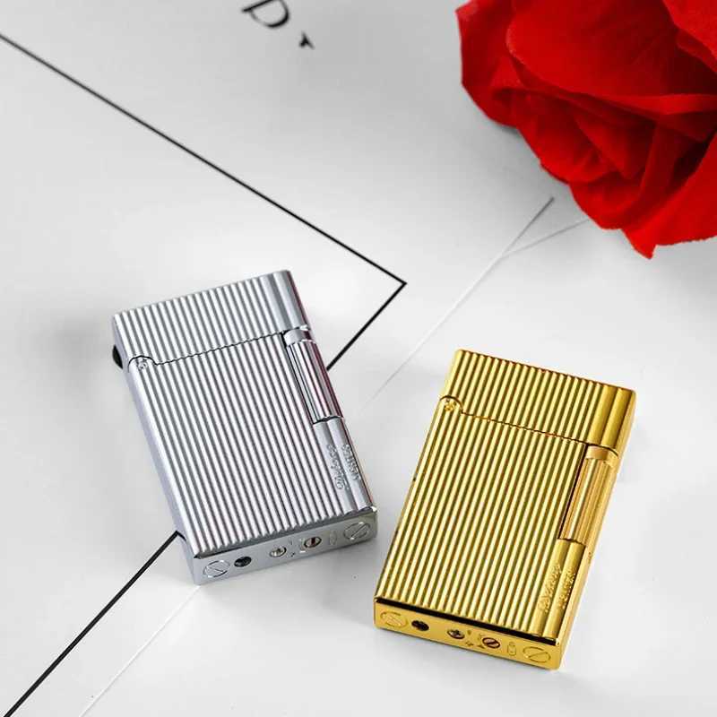 2024 New Metal Langsheng Open Fire Inflatable Lighter Creative Butane Gas Inflatable Lighter Smoking Accessories Gift ToolC250319