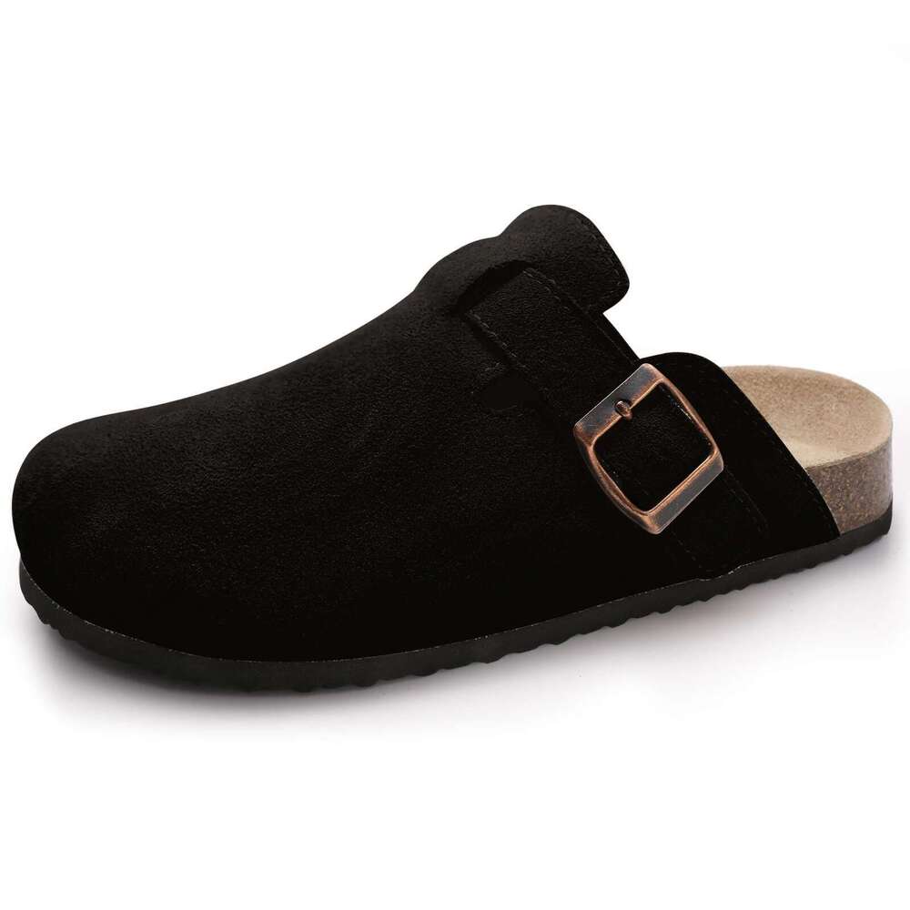 Comfy Shoes Women's Cork Footbed hot - Fashion Leather Mules with Arch Support, Indoor Outdoor Slippers for Men, Comfort Clogs