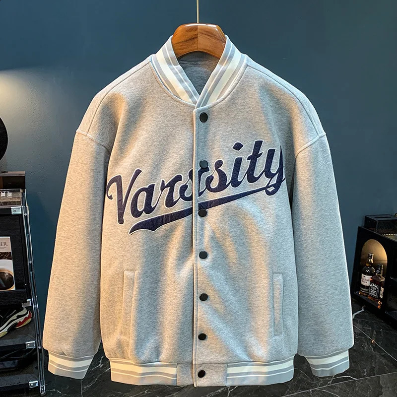 Mens highend sweater springsummer bust open collar jacket trend loose y baseball uniform 250317